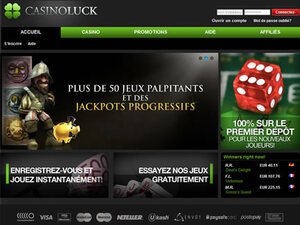 Casino Luck website screenshot