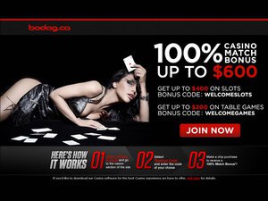 Bodog Casino website screenshot