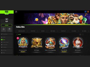 888 Casino website screenshot