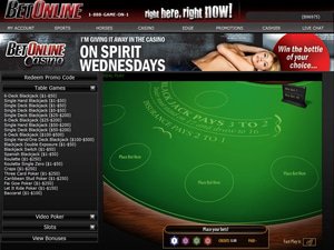 BetOnline Casino software screenshot