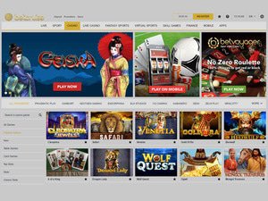 BetCruise Casino software screenshot