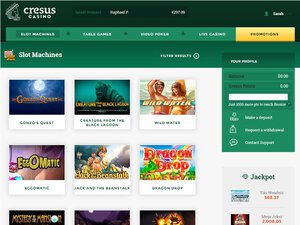 Cresus Casino software screenshot