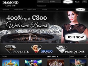 DiamondClubVIP Casino website screenshot