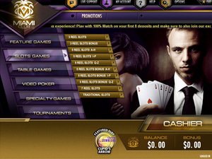 Miami Club Casino software screenshot