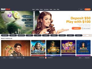 NetBet Casino website screenshot