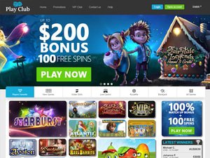 PlayClub Casino website screenshot