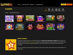 Slotastic Casino software screenshot