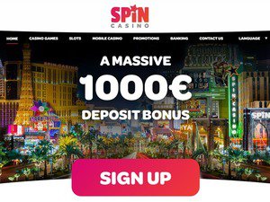 Spin Casino website screenshot