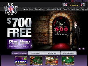 UK Casino Club website screenshot