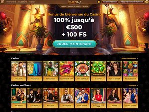 Amunra Casino website screenshot