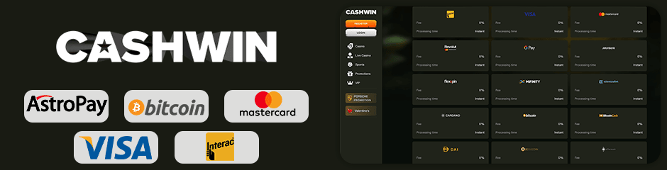 cashwin casino banking