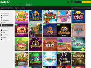 Bets10 Casino software screenshot