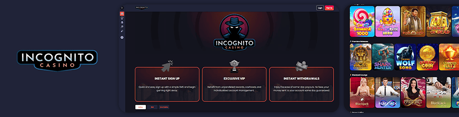 incognito casino bonus