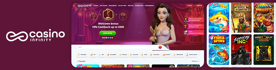 infinity casino bonus