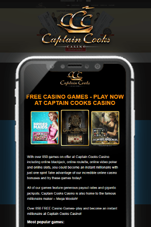 captain cooks best free slots