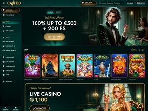 Cashed Casino website screenshot