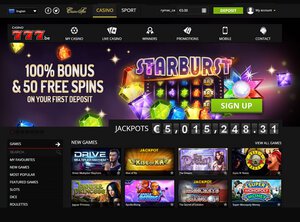 Casino 777 website screenshot