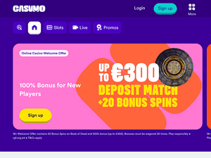 Casumo Casino website screenshot