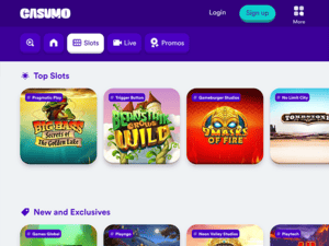 Casumo Casino software screenshot