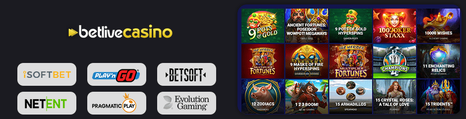 betlive casino games and software