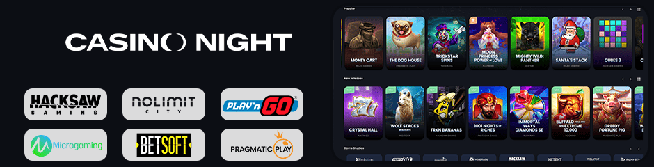 night casino games and software