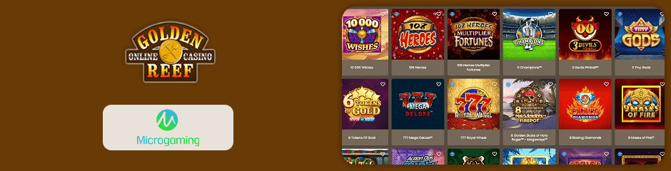 goldenreef casino games and software