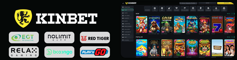 kinbet casino games and software