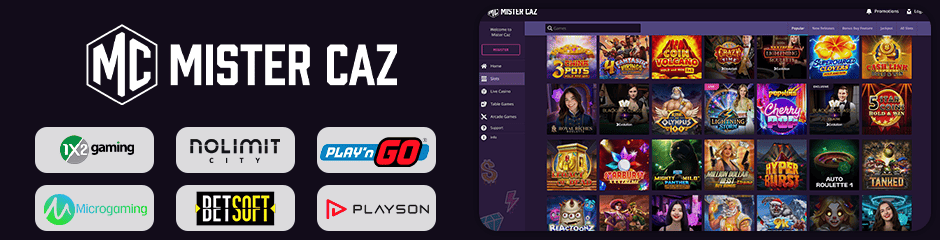 mistercaz casino games and software