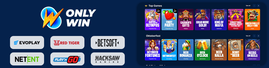 onlywin casino games and software