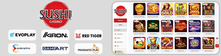 sushi casino games and software