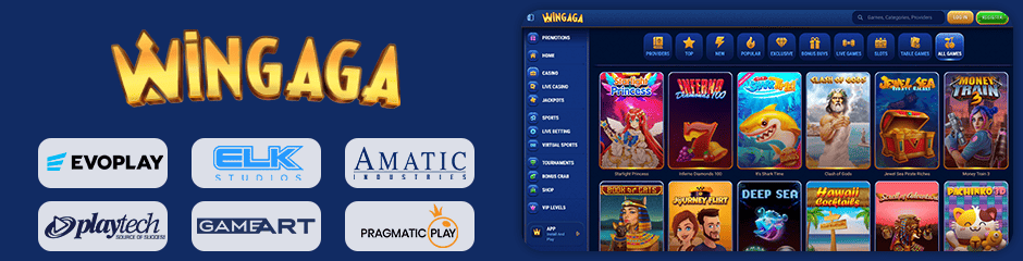 wingaga casino games and software