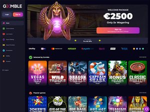 Gxmble Casino website screenshot