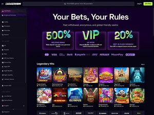 Immerion Casino website screenshot