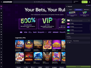 Immerion Casino cashier screenshot