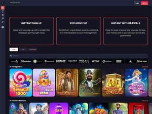 Incognito Casino website screenshot