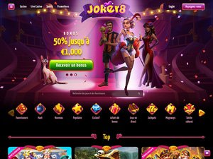 Joker8 Casino website screenshot