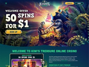 Kiwis Treasure website screenshot