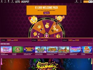 LetsJackpot Casino website screenshot