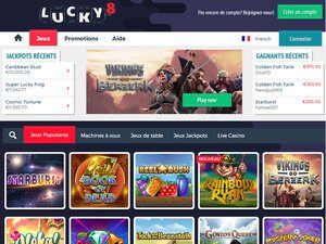 Lucky8 Casino software screenshot