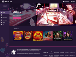 Mister Caz Casino website screenshot