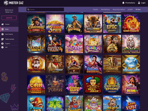 Mister Caz Casino software screenshot