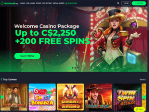 NationalBet Casino website screenshot