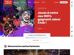 Partouche Casino website screenshot