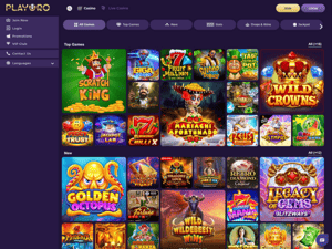 Playoro Casino software screenshot