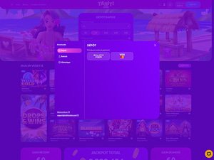 Tahiti Casino cashier screenshot