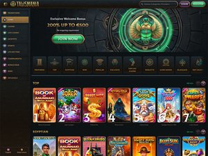 Talismania Casino website screenshot