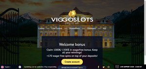 Viggoslots Casino website screenshot