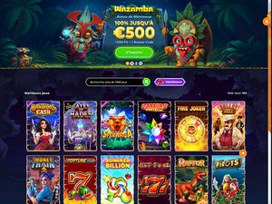 Wazamba Casino website screenshot